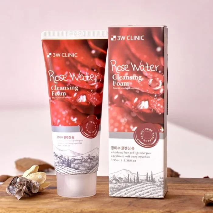 3w Clinic Rose Water Cleansing Foam 100 ml - Image 2