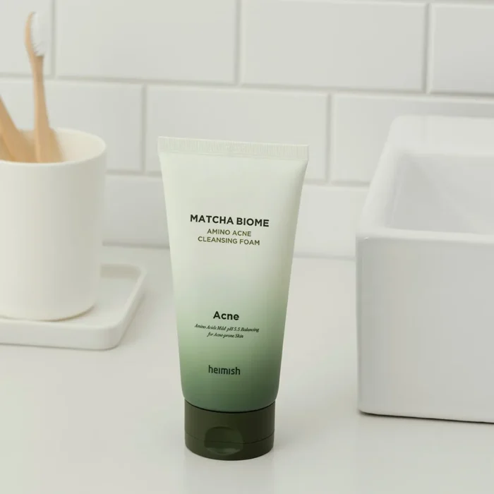 Heimish Matcha Biome Amino Acne Cleansing Foam 150ml - Image 3