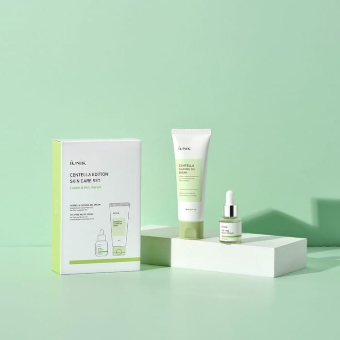 Iunik Centella Edition Skincare Set(60ML Gel Cream+15ML Serum) - Image 2