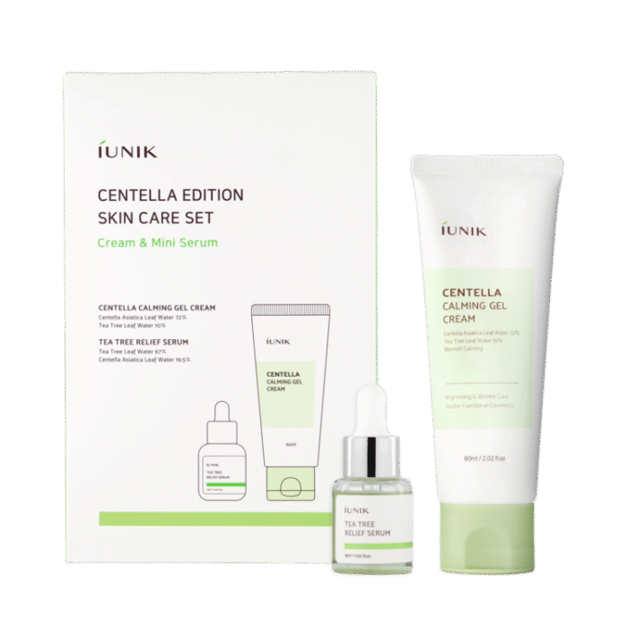 Iunik Centella Edition Skincare Set(60ML Gel Cream+15ML Serum)
