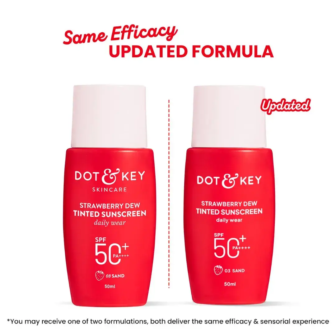 Dot & Key Strawberry Dew Tinted Sunscreen SPF 50+ Dailly Wear – 03 Sand - Image 2