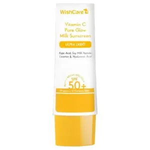 WishCare Vitamin C Pure Glow Milk Sunscreen(ULTRA LIGHT) SPF 50 PA++++ 50g